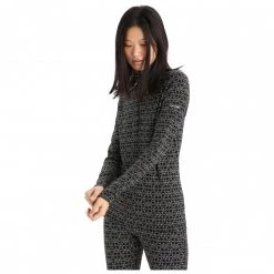 Icebreaker - Women's 250 Vertex L/S Half Zip Alpine Geo - Sous-vêtement mérinos -Sous-vêtements Soldes Boutique icebreaker womens 250 vertex l s half zip alpine geo sous vetement merinos detail 5